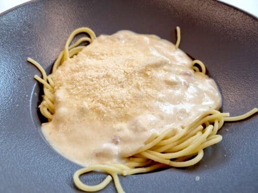 Spaghetti Carbonara im Betriebsrestaurant
