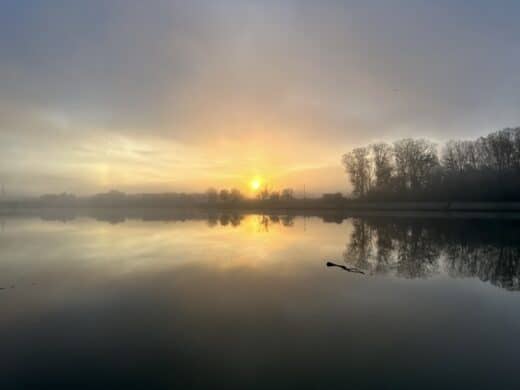 Sonnenaufgang auf der Saone