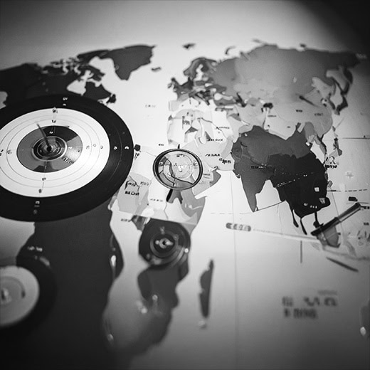 Firefly_a map of the world with targets and numbers and complex data 239156
