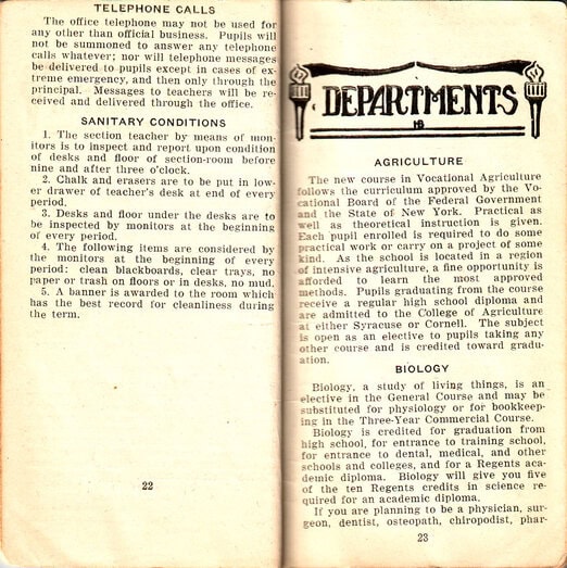 Newtown High School Handbook, 1921-1923: pp. 22-23