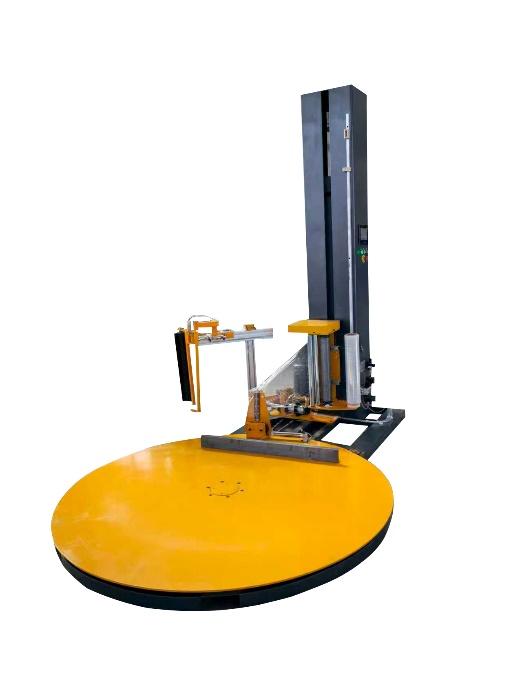 Online Pallet Wrapper with Conveyor
