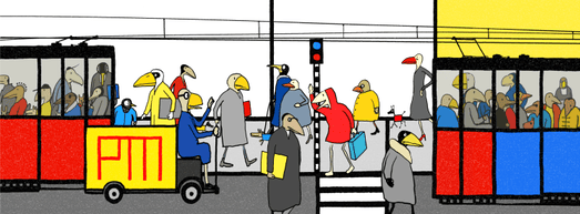 Wouter van Reek's Keepvogel en Kijkvogel: In Het Spoor Van Mondrian (2011): interior 2-page spread