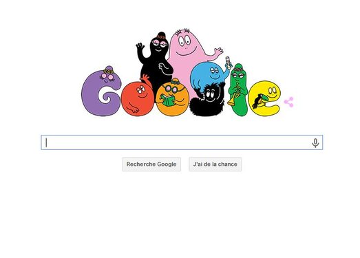 Barbapap en Google Doodle pour son 45e anniversaire