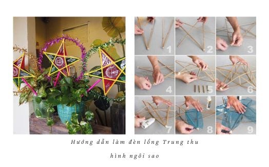 Cách làm đèn lồng trung thu ngôi sao
