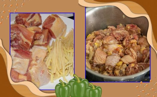 Các bước thục hiện gà kho gừng.