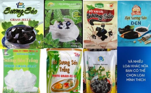 Bạn có thể chọn 1 trong những loại bột sương sáo trên để nấu