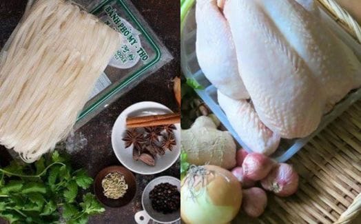 Nguyên liệu nấu phở gà