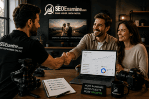 SEOExamine helping a videography business increase online visibility and client inquiries.