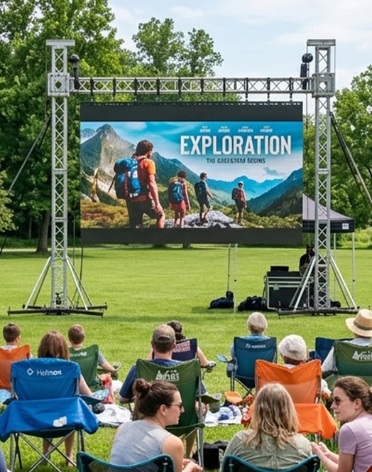 EcoCOB outdoor COB LED display enhancing outdoor corporate and public spaces with high-quality visuals