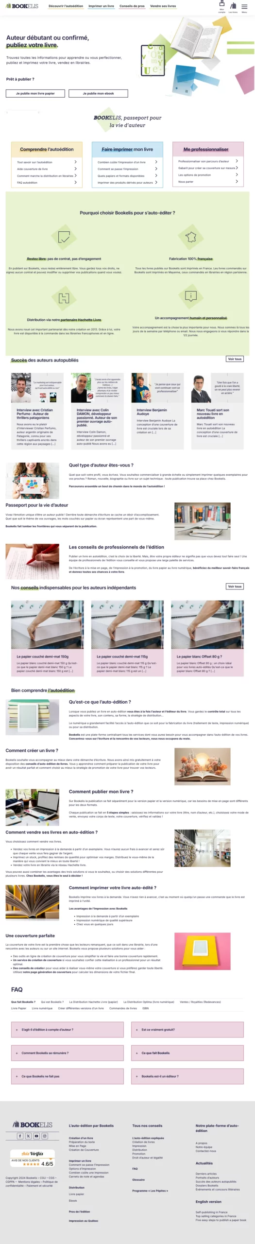 Bookelis homepage