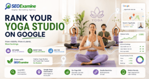 SEO agency helping a yoga studio rank higher on Google, attract local students, and increase class bookings through SEO.
