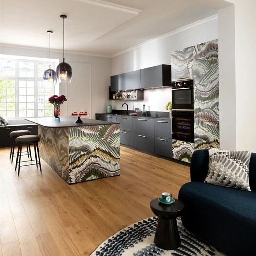 Schmidt Lacroix kitchen dining area with patterned rug - Schmidt Swansea