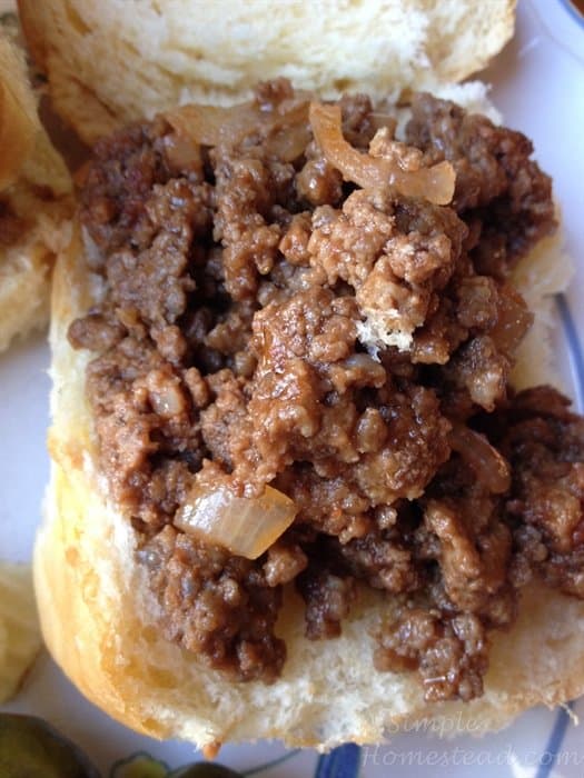 ASimpleHomestead.com - bbq hamburger on bun