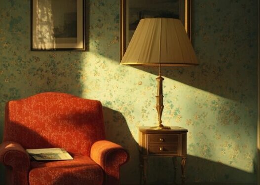 an empty room that looks lonely and solitude