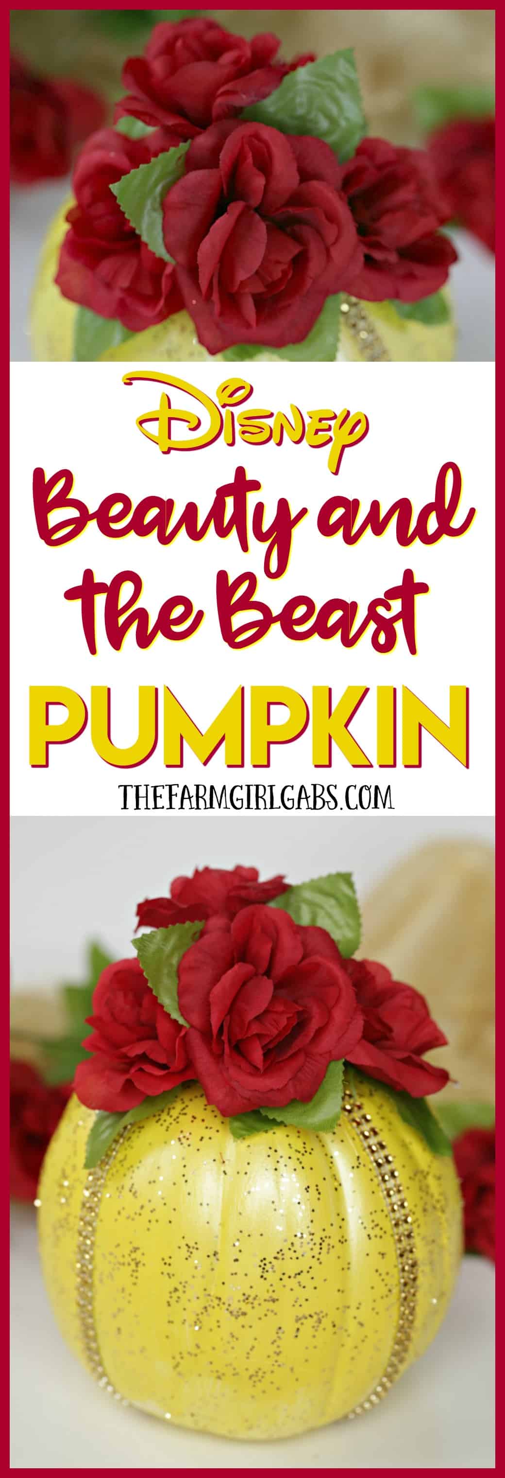 This enchanting Disney Beauty And The Beast Pumpkin is a perfect way to celebrate Halloween a tale as old as time. This is the perfect Disney Halloween craft for Disney fans.