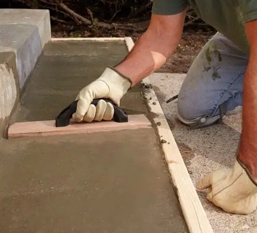 Step-by-step trowel application process for decorative concrete resurfacing