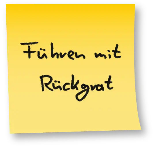 Notizzettel - Führen mit Rückgrat