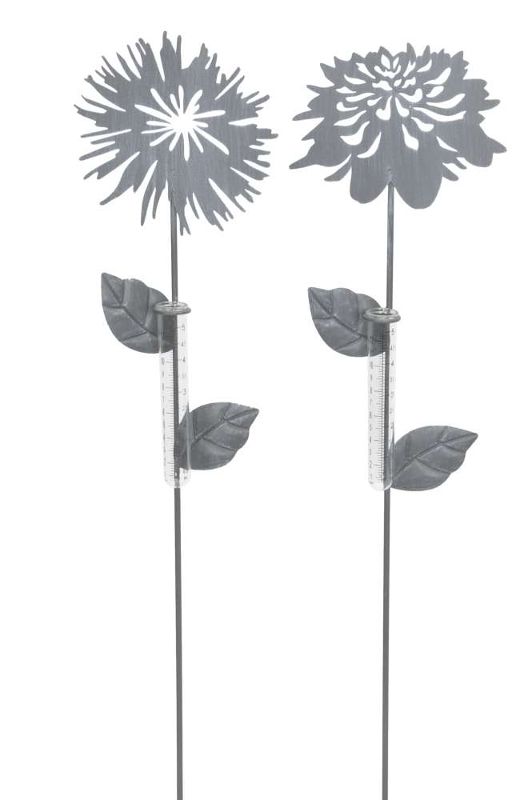 Regenmesser Blume grau