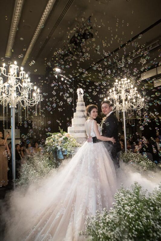 Wedding Reception Cake cutting ceremony