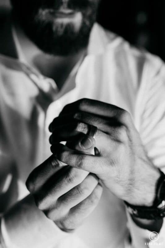 Wedding Reception ring Black and white