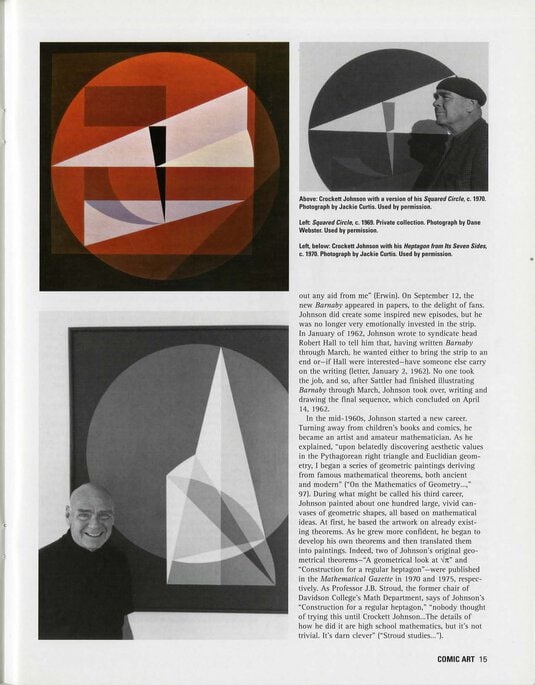 Philip Nel, "Crockett Johnson and the Purple Crayon: A Life in Art," Comic Art 5 (Winter 2004), p. 15
