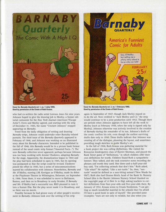 Philip Nel, "Crockett Johnson and the Purple Crayon: A Life in Art," Comic Art 5 (Winter 2004), p. 11