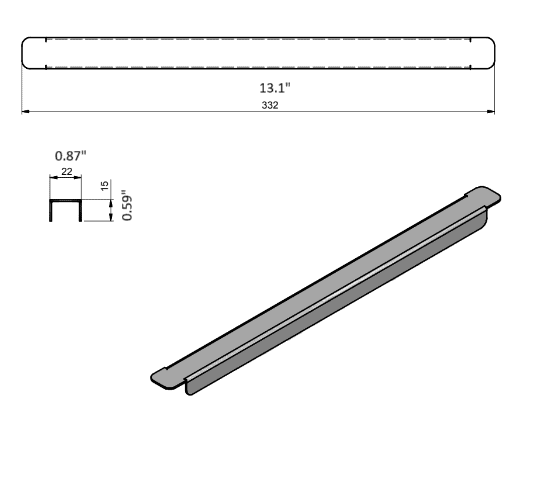 Quality Industries 13" Stainless Steel Adapter Bar - Ice Bin Divider for Restaurants - Image 2