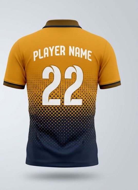 Amber Halftone Cricket Jersey - Image 2
