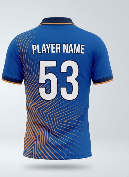Azure Maze Cricket Jersey - Image 2