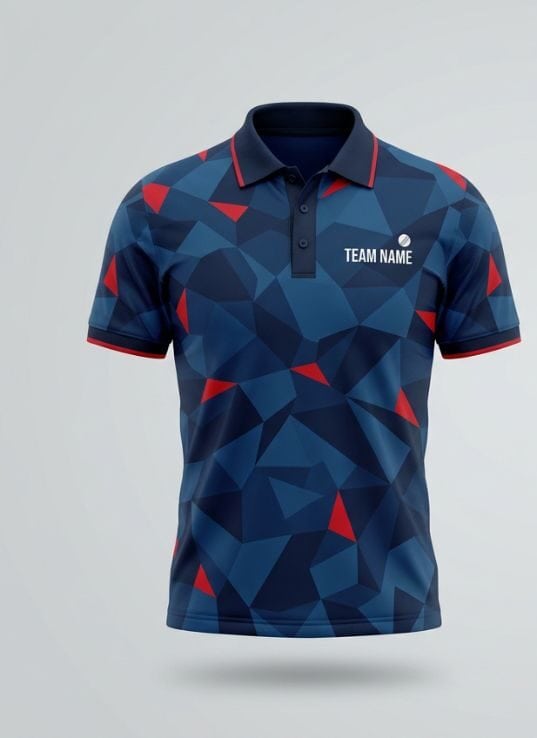 Navy Camo Cricket Jersey