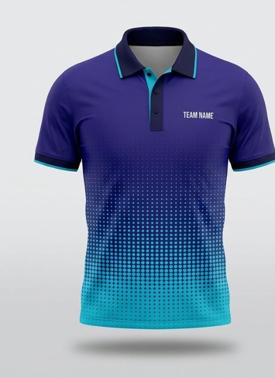 Indigo Halftone Cricket Jersey