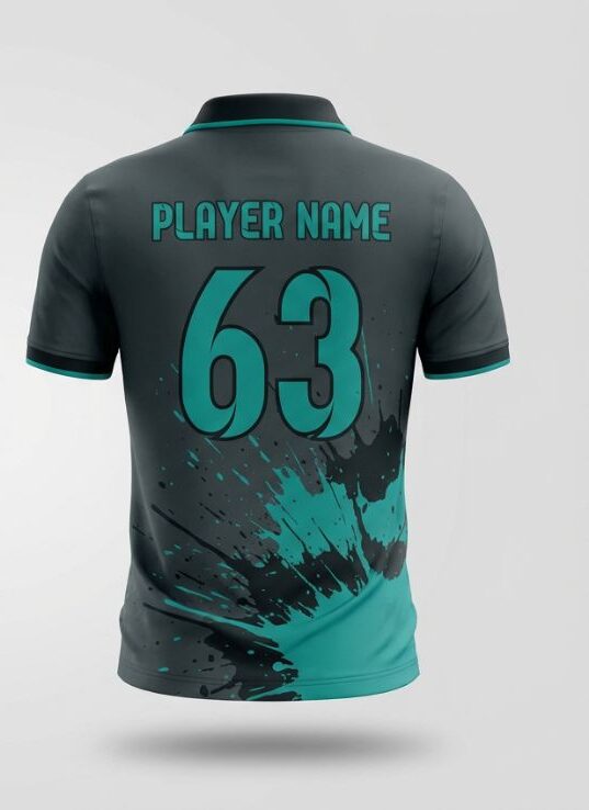 Charcoal Splash Cricket Jersey - Image 2