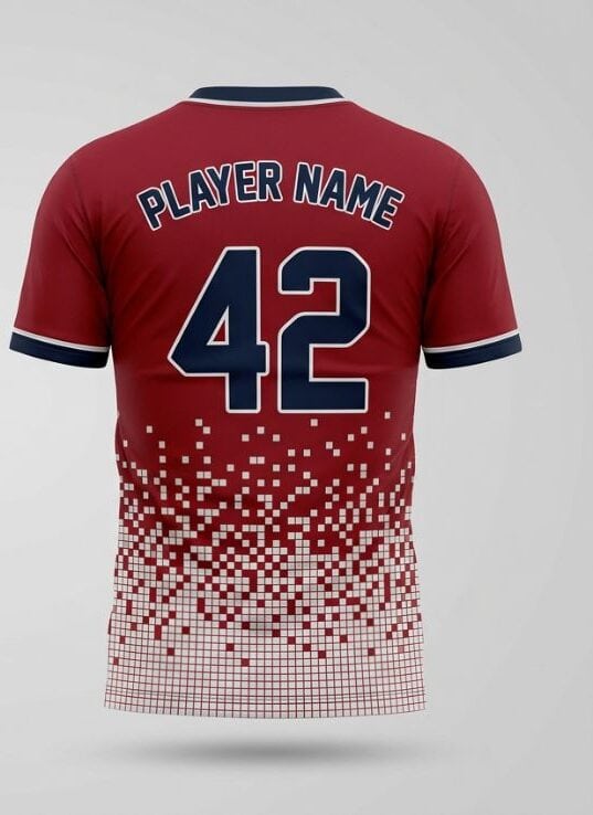Crimson Fade Volleyball Jersey - Image 2