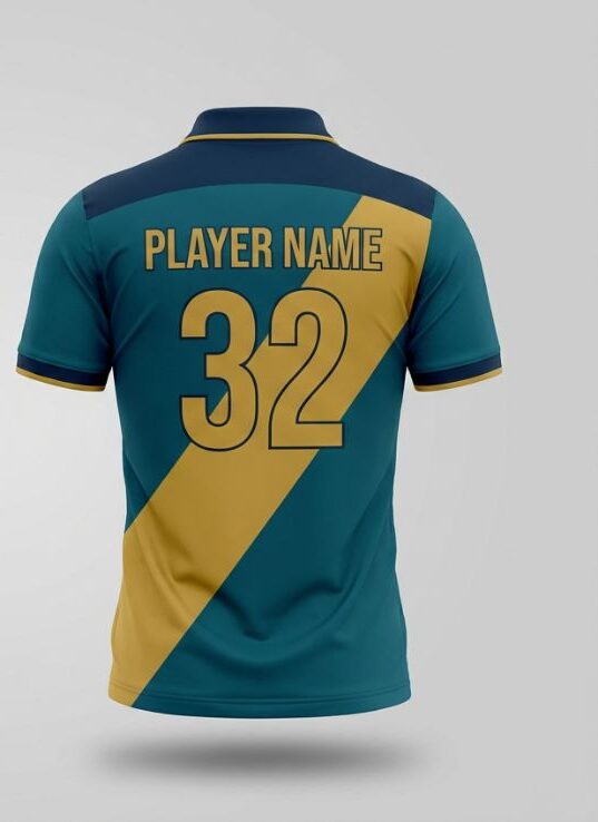 Peacock Diagonal Cricket Jersey - Image 2