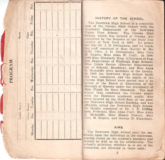 Newtown High School Handbook, 1921-1923: pp. 2-3