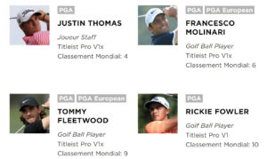 Golfeurs Pros utilisant Titleist Pro V1 et Pro V1x