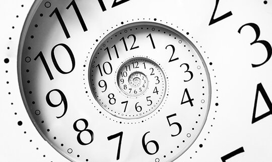 Time as infinite spiral