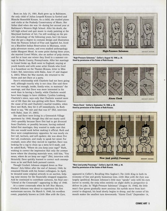 Philip Nel, "Crockett Johnson and the Purple Crayon: A Life in Art," Comic Art 5 (Winter 2004), p. 5