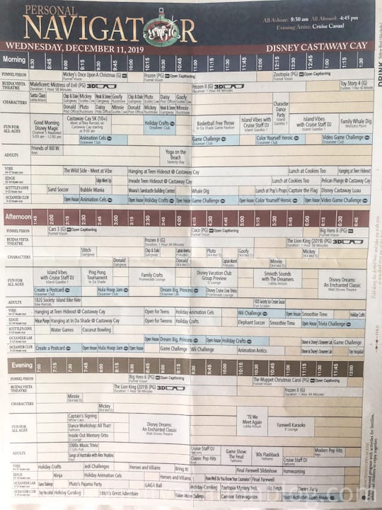 Disney Cruise Personal Navigator