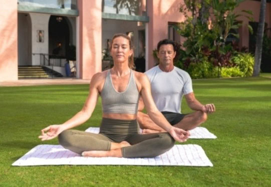 Morning Yoga at the Royal Hawaiian Hotel