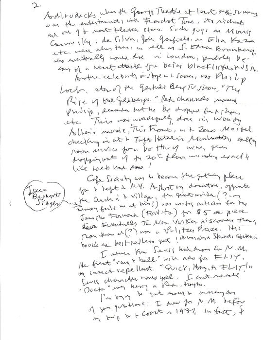 Syd Hoff, letter to Philip Nel, 1 Aug 2000, p. 2