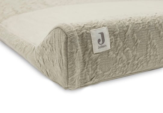 Jollein - Housse matelas à langer 50x70cm Soft Waves Olive Green Jollein