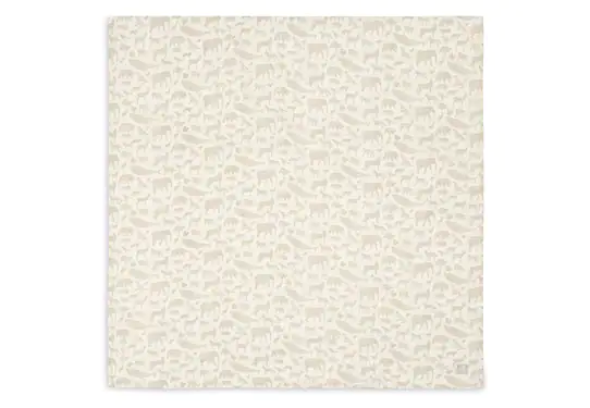 Jollein - Lange gaze de Coton large 115x115cm Animals Nougat (2pack) Les langes