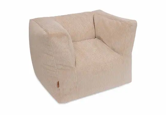 Jollein Fauteuil Pouf Enfant Corduroy - Natural
