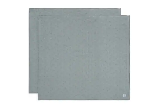 Jollein Lange Gaze de Coton Large 115x115cm Miffy Silhouettes - Sea Green - 2 Unités