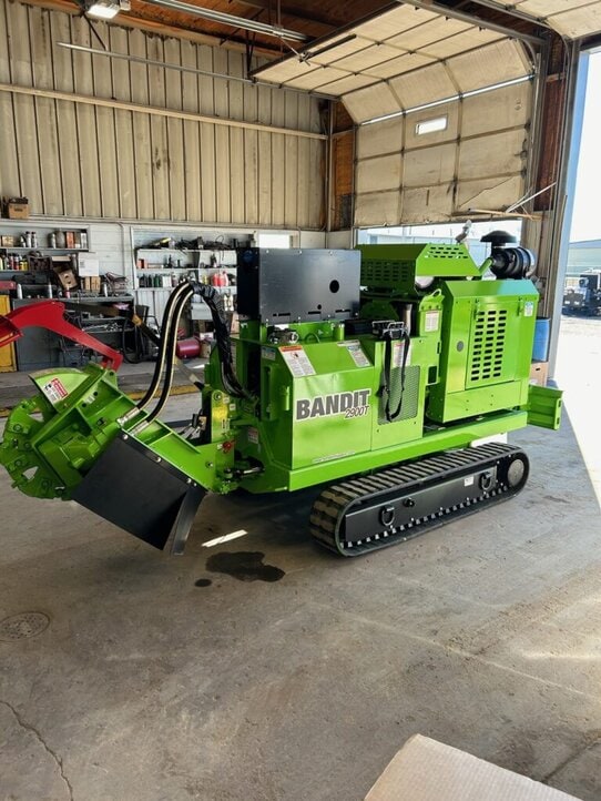 Bandit stump grinder used for commercial stump grinding and land clearing in Wichita KS