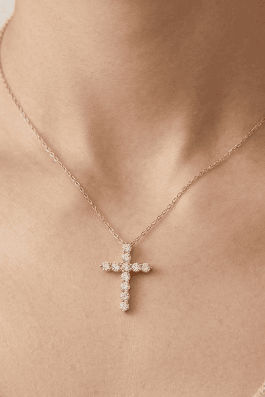 Gold Plated Sterling Silver 1ctw Lab Grown Diamond Necklace - Image 2