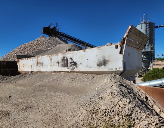 BLENDING HOPPERS - ACTECH Three Bin Cold Feed Hoppers & Material Blending Plant, - Image 6