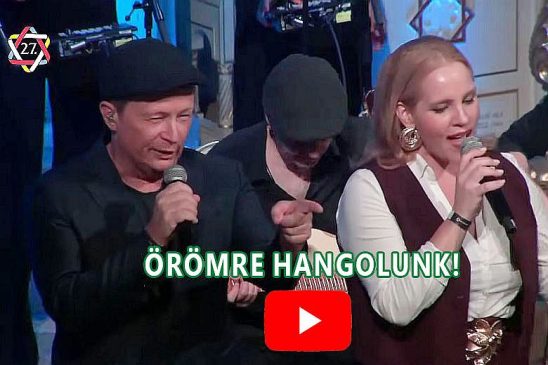 Énekesek koncert közben a 27. Zsidó Kulturális Fesztivál ajánlójában