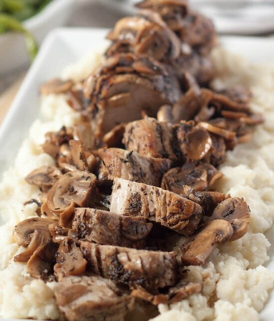 Oven Roasted Pork Tenderloin with Mushrooms